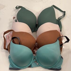 Victoria's Secret Bra Set - Green, Pink, Brown, Teal